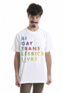 Camiseta Korova  Pride: Livre Branca