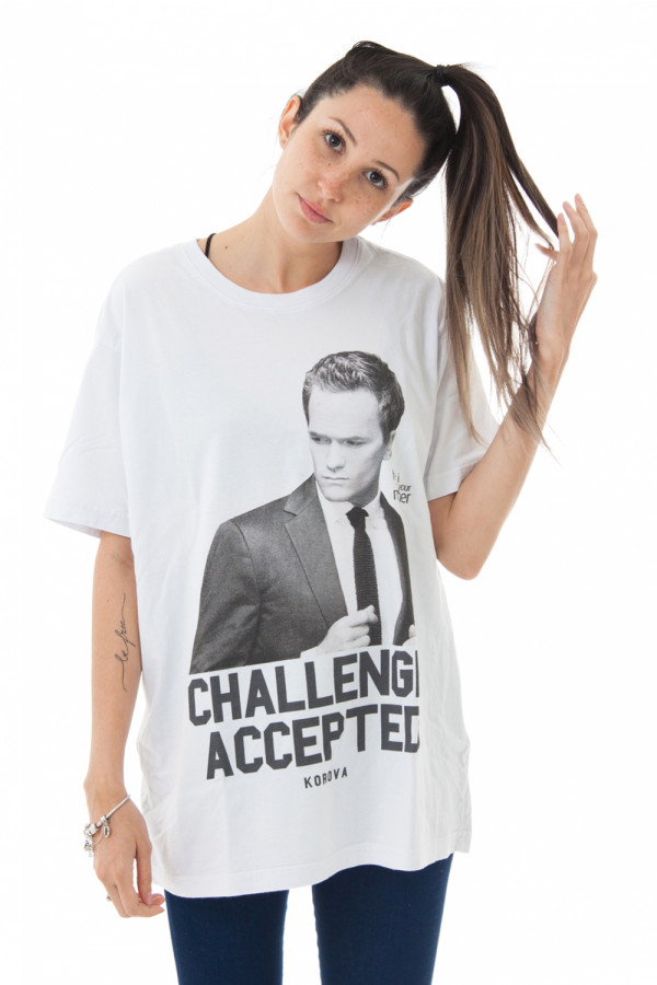 Camiseta Korova Challenge Acepted Branca