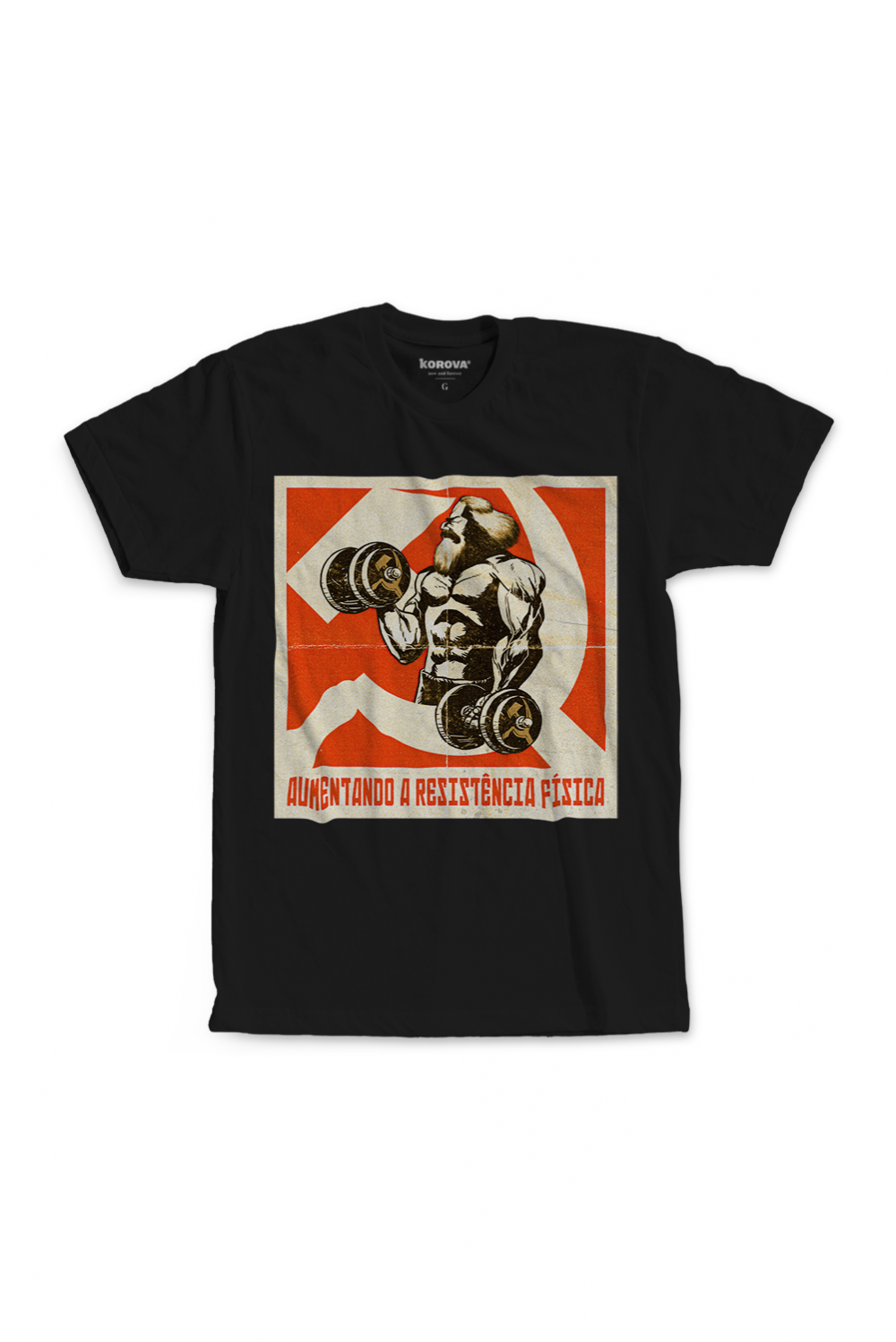 Camiseta Korova Luideverso Aumentando a Resistência Física - Marx Preta
