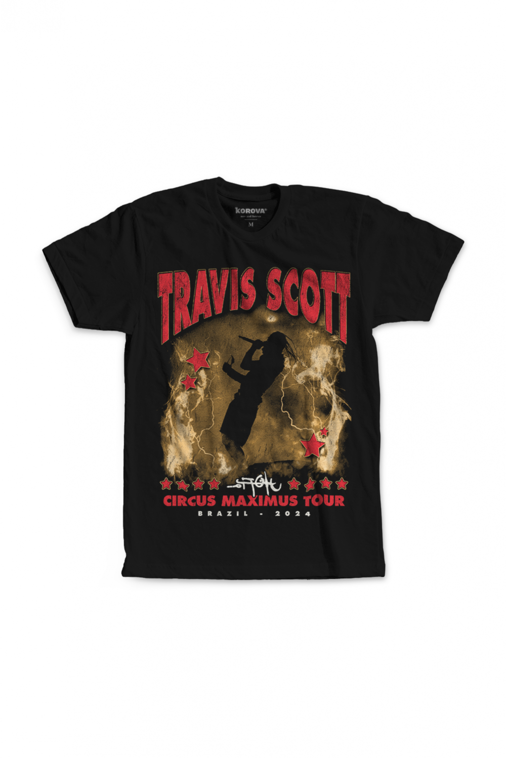 Camiseta Korova Circus Travis Scott Preta 