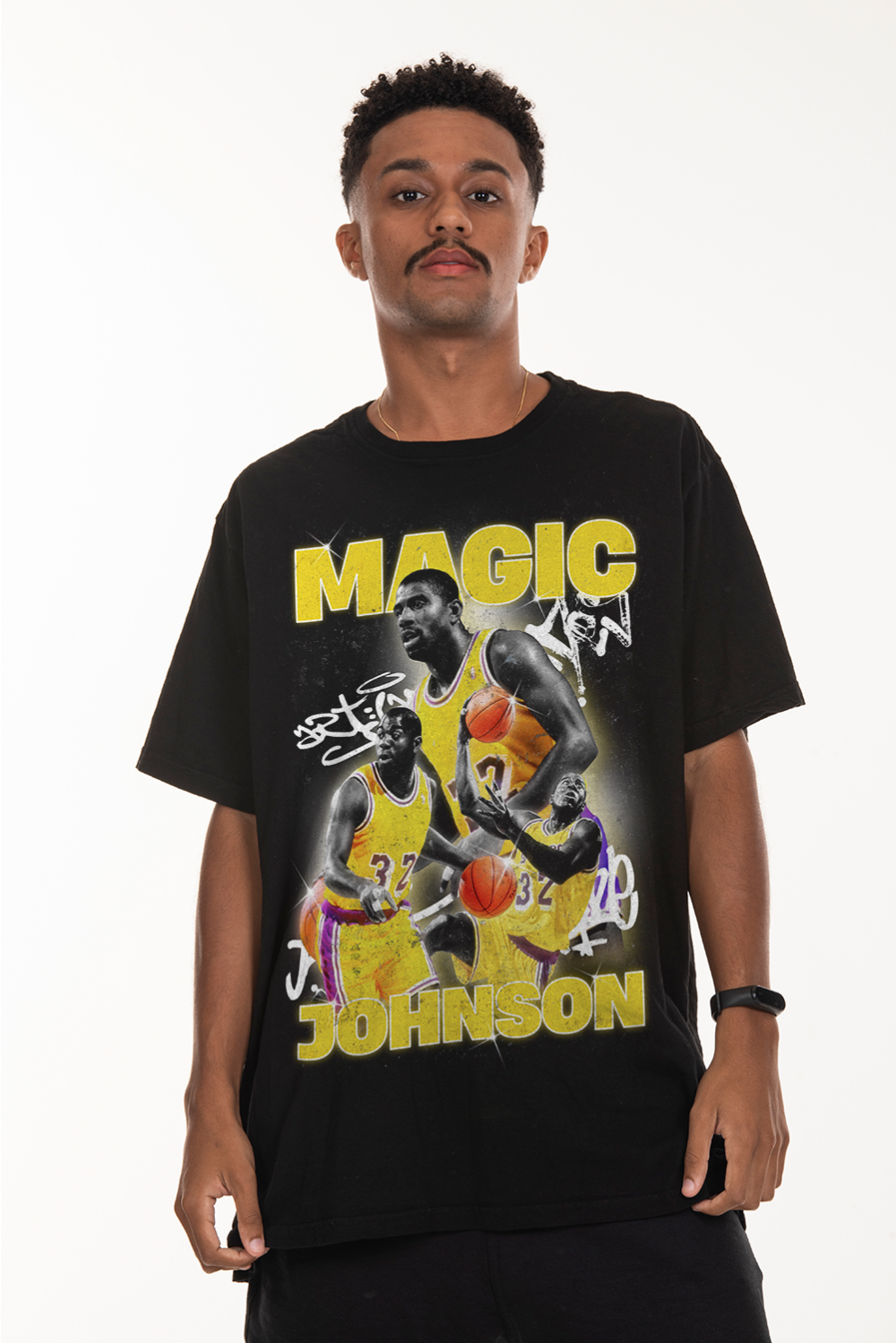 Camiseta Korova Icon Johnson 90s Preta