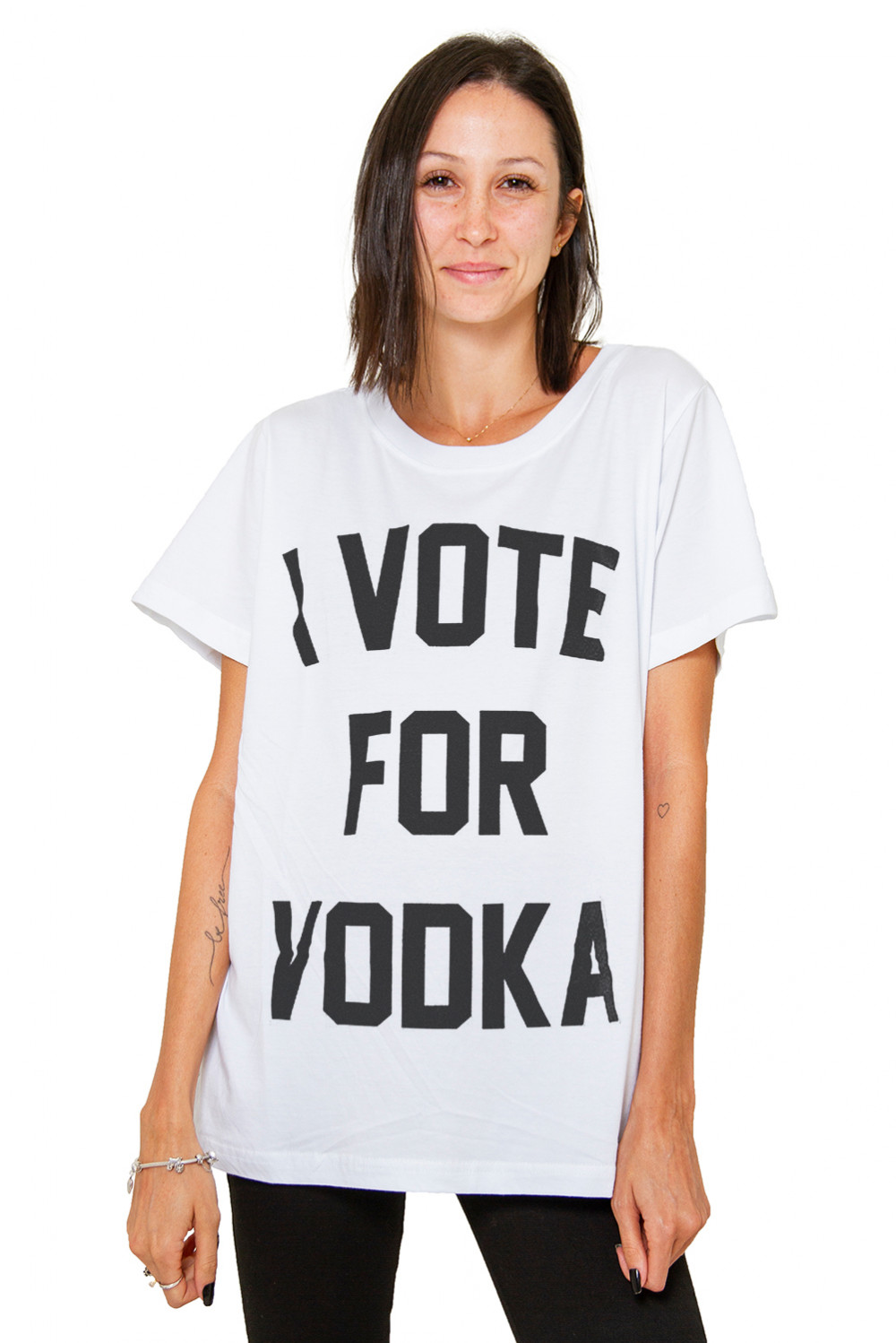 Camiseta Korova I Vote for Vodka Branca