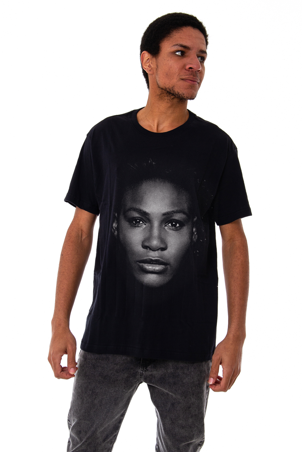 Camiseta Korova Faces Serena Williams Preta