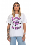 Camiseta Korova Groovy Retro Prints Lost in Space Branca