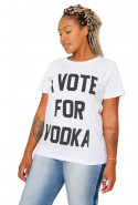 Camiseta Korova I Vote for Vodka Branca