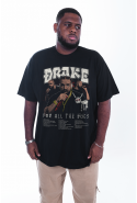 Camiseta Korova VINTONE Drake for all the dogs 90s(LF) Preta