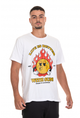 Camiseta Korova Groovy Retro Prints Better With Sun Branca