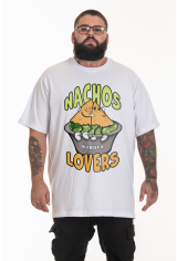 Camiseta Korova Groovy Retro Prints Nachos Lovers Branca