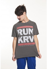 Camiseta (regular) Run Krv Cinza Estonado