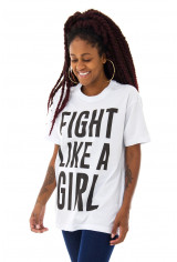 Camiseta Korova Fight Like a Girl Branca