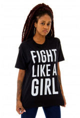 Camiseta Korova Fight Like a Girl Preta