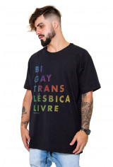 Camiseta Korova  Pride: Livre Preta