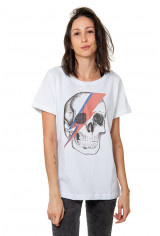 Camiseta Korova Skull Bowie Branca