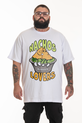 Camiseta Korova Groovy Retro Prints Nachos Lovers Branca