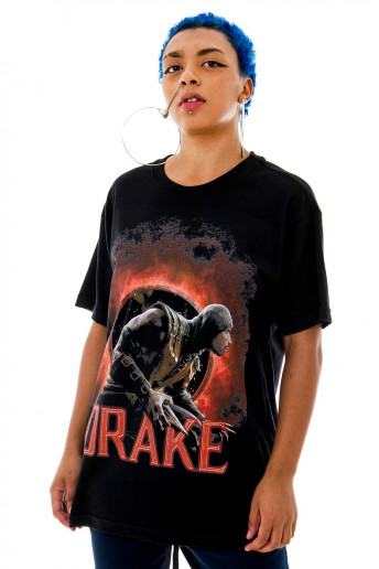 Camiseta (regular) Mortal Kombat Drake Preta