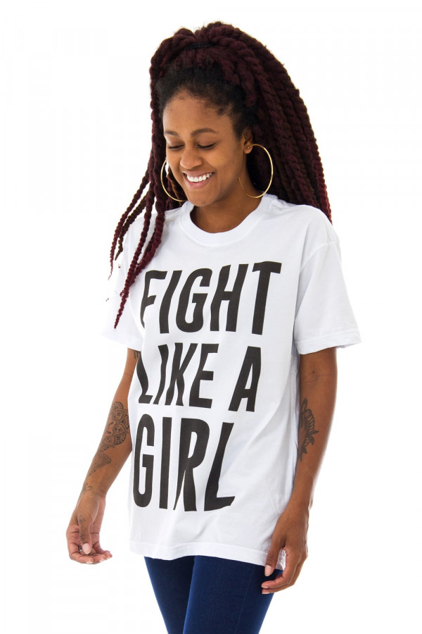 Camiseta Korova Fight Like a Girl Branca
