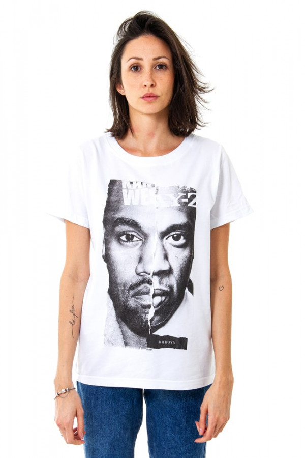 Camiseta Korova BEEFS or BFFs Kanye x Jay Z Branca